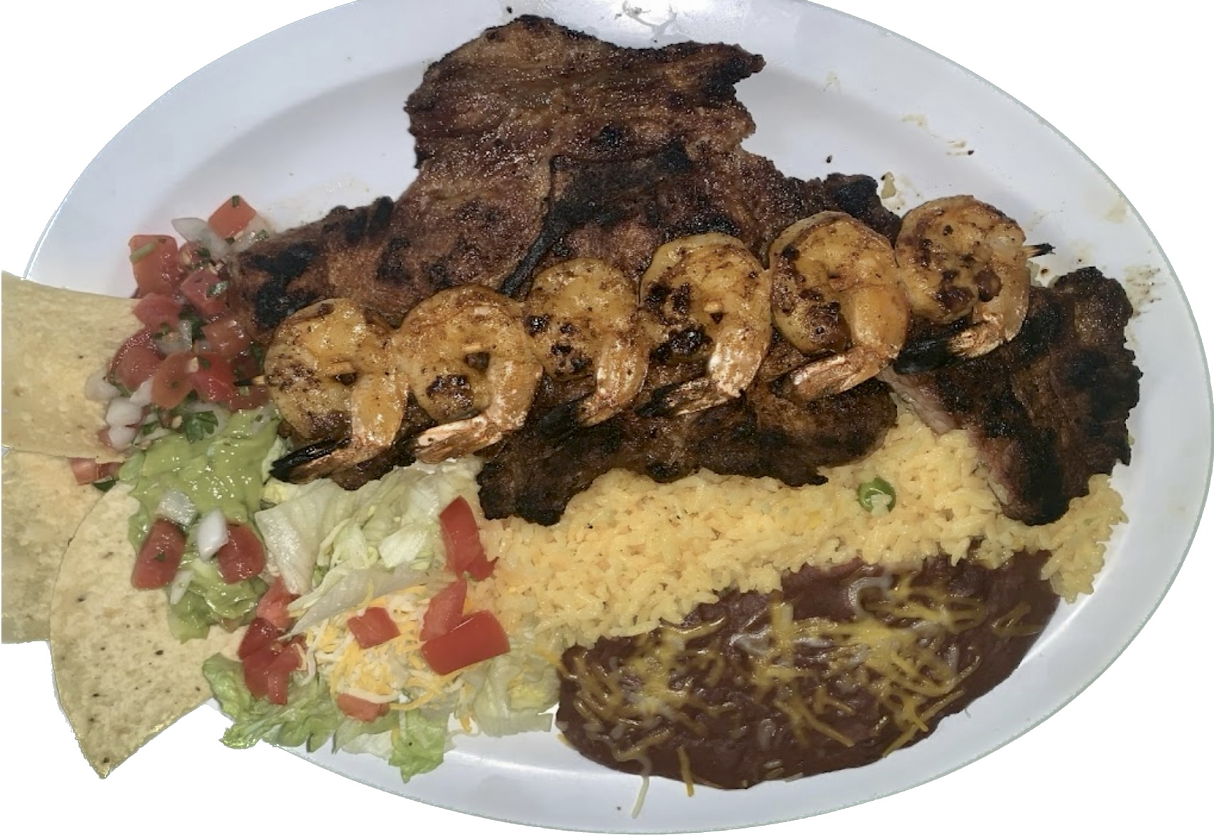 Carne Asada With Shrimps